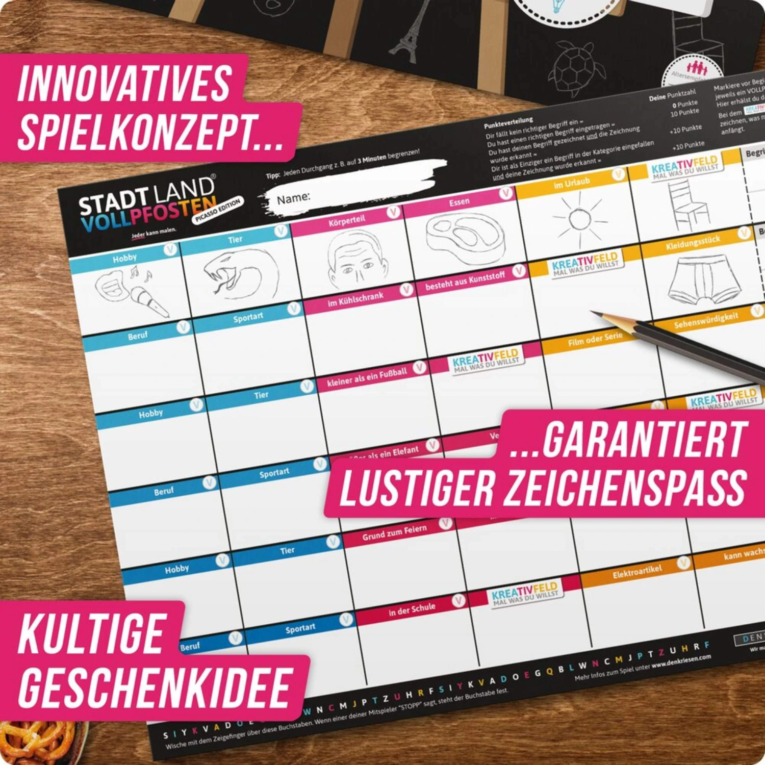 STADT LAND VOLLPFOSTEN - PICASSO EDITION - Reisespiel 4 STADT LAND VOLLPFOSTEN - PICASSO EDITION - Reisespiel – Bild 4